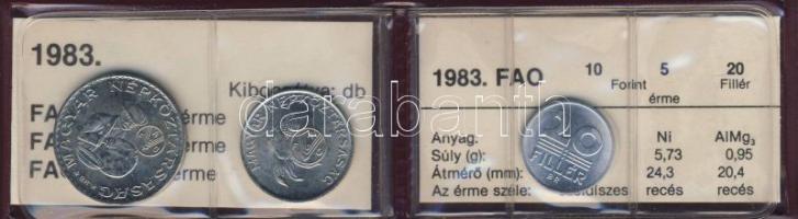 1983. 5Ft + 10Ft + 20Ft "FAO" T:BU Eredeti tokban, tanúsítvánnyal!