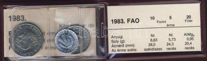 1983. 5Ft + 10Ft + 20Ft "FAO" T:BU Eredeti tokban, tanúsítvánnyal!