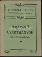 1910 Bp., Dr. Helvey Tivadar: Parafakő-gyártmányok és alkalmazása, kiadja Posner, 31p