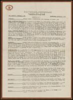 1937 Piccadilly étterem francia nyelvű menükártyája, hajtásnyomokkal, a hajtások mentén szakadással