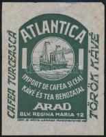 cca 1920 Arad, Atlantica török kávé reklám nyomtatvány, 15x12 cm