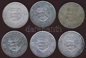 1947. 5Ft Ag (6x) "Kossuth" T:2,2/3
