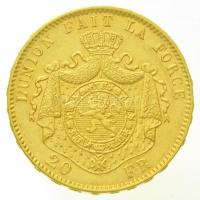 Belgium 1877. 20Fr Au "II. Lipót"  (6,46g/0.900) T:1-,2
Belgium 1877. 20 Francs Au "...