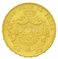 Belgium 1882. 20Fr Au "II. Lipót"  (6,48g/0.900) T:2
Belgium 1882. 20 Francs Au "Leo...
