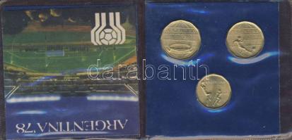 Argentína 1978. 20P, 50P, 100P "Labdarúgó VB" alkalmából kiadott díszszettben, tanúsítvánnyal! T:1