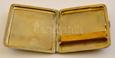 Ezüst szelence hibátlan kék zománcberakással. Jelzett, mesterjegyes, díszített. / Silver and enamel ...