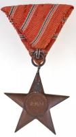 1949. "A Magyar Népköztársasági Érdemérem bronz fokozata" zománcozott bronz kitüntetés mel...