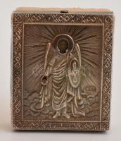 3 db orosz ezüst mini ikon. 84 zolotniki jelzéssel / 3 antique Russian mini icons. Hallmarked. 4x4,5...