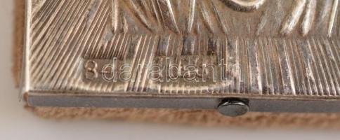 3 db orosz ezüst mini ikon. 84 zolotniki jelzéssel / 3 antique Russian mini icons. Hallmarked. 4x4,5...