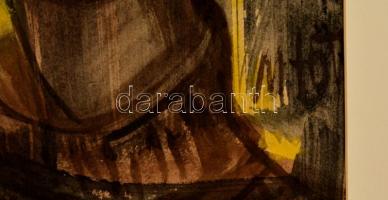 M.Tóth István (1922-2006): Gimnazista lány. Akvarell, papír, jelzett, keretben, 40×29 cm