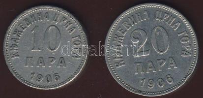 Montenegro 1906. 10P, 20P T:3 kis ph.