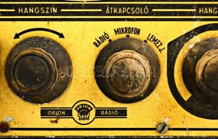 Orion nagyméretű, fém kasztnis rádió. 40x29 cm