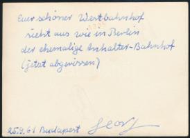 1961 Bp., Keleti pályaudvar, villamossal, busszal és autókkal a fotón, 7x10 cm