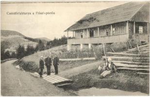 1916 Priszloptető, Prislop (Máramaros); csendőrlaktanya. Vider Hers kiadása / gendarme barracks (EK)