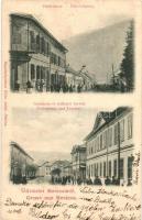 1902 Resica, Resita; Vasút utca, Népiskola, Erdészeti hivatal / Bahnhofgasse, Volksschule, Forstamt / railway street, school, forestry office