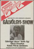 1989 Gűlvölgyi Show plakát, bük szabadidőközpont, hajtásnyommal, 42x30 cm