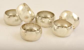 Ezüst (Ag.) mini szalvétagyűrű (6db), jelzett, nettó: 16 g (összesen)