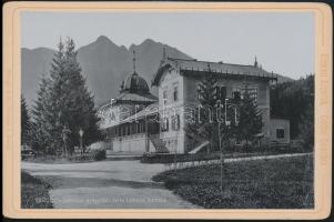 cca 1895-1900 Tátralomnic, gyógyház, keményhátú fotó, 10,5×16,5 cm / Tatranska Lomnica, photo