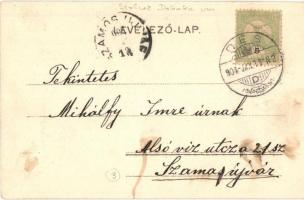 1904 Dés, Dej; Hungária szálloda, Kossuth L. utca, Klein Ignátz, Bakó Mihály, Rehák Ágoston és Feszt...