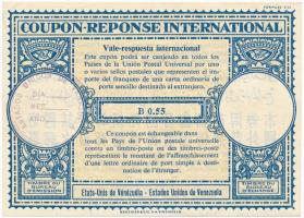 Venezuela DN 0.55B UPU Nemzetközi Válaszdíjszelvény T:1- Venezuela ND 0.55 Bolivares UPU International Reply Coupon C:AU