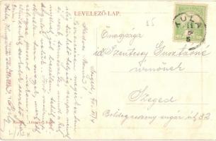 Kula, Szent István utca, Hungária szálloda. W. L. Bp. 2336. / street view, hotel (ázott / wet damage...