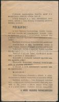 cca 1945 A szovjet Vörös Hadsereg felhívása magyar földre lépésükkor, melyben leírják, hogy nem akar...