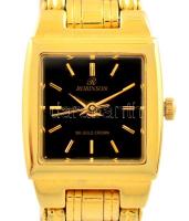 Robinson női karóra, arany (Au.) 18 K fejjel, aranyozott acél tok és szíj, működik