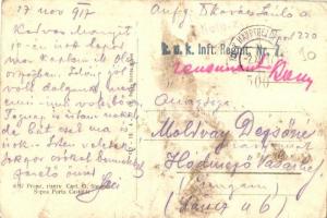 Feltre, Porta Oria / street view + K.u.K. Inft. Regmt. Nr. 7.  (kis szakadás / small tear)