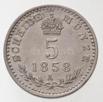 Ausztria 1858A 5kr Ag "Ferenc József" T:1-
Austria 1858A 5 Kreuzer Ag "Franz Joseph&...