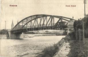 Komárom, Komárno; Dunai kishíd. Kiadja Laky Béla / Danube bridge (Rb)
