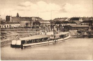 Komárom, Komárno; Dunaj s mestom / Dunai részlet a város látképével, gőzhajó / Donau mit Stadtansicht / general view with Danube and steamship (EK)