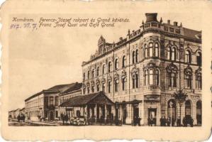 Komárom, Komárno; Ferenc József rakpart és Grand kávéház / Franz Josef Quay and Grand Café (EK)