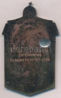 1939. "Testvériség SE 1909" Br emlékplakett, hátoldalon gravírozva (52x84,5mm) T:2 hátolda...