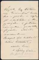 1901 Báró Splény Ödön (1842-1909) saját kézzel írt és aláírt levele Vaszary Kolos bíboros tízéves bí...