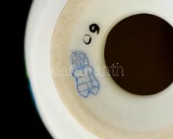 Herendi Viktória mintás lámpatest, kézzel festett, kopott, jelzett (koronás), m:9,5 cm