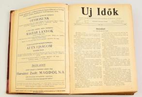 1939 Uj Idők. XLV. évfolyam első fele bekötve Szerk.: Herczeg Ferenc. Félvászon-kötésben