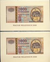 2000. 2000Ft (2x) "Millenium" egymásutáni sorszámmal! T:I Eredeti bontatlan díszcsomagolásban!