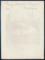 Sassy Attila (Aiglon) (1880-1967): Ex libris Dr. Gyöngyösi Nándor, klisé, papír, jelzett a klisén, 1...