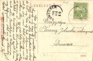 1908 Mátészalka, Kossuth Lajos utca, Schwartz család lakótornya. Weisz Antal 2246. A