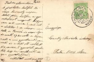 1910 Dunaalmás, A levélíró csónakos kirándulása a Dunán. photo (EK)