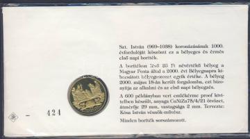 2000. "Ezeréves Magyarország-Szt.István" emlékérem érmés borítékon T:PP Csak 600db! R!
