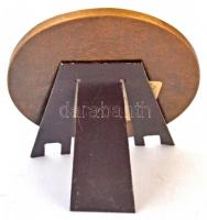 Körösényi Tamás (1953-2010) DN "Vérmező" Br emlékplakett, fém tartóval együtt (89x109mm) T...