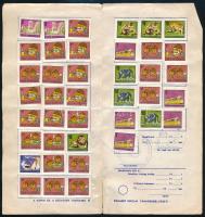 1980 Iskolai takarékbélyeg gyűjtőlap 40 db takarékbélyeggel / School saving booklet with 40 stamps