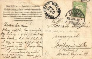 1908 Karcag, Mezőgazdasági Szakiskola tanulóinak csoportképe. photo