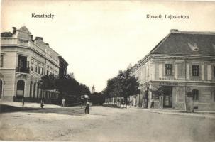 Keszthely, Kossuth Lajos utca, Balatoni Múzeum, Gyógyszertár, Hungária szálloda (EK)