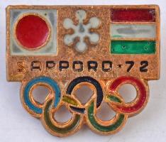 1972. "Sapporo 72" festett olimpiai jelvény (15,5x18,5mm) T:2