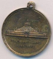 Ausztria 1873. "Ferenc József / Rotunda - Világkiállítás Bécs 1873" kétoldalas Br medál fü...