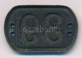 I. Világháborús (?) alakulatjelző felvarró "39"-es számmal (18x28mm) T:2 patina