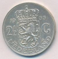 Hollandia 1966. 2 1/2G Ag "Julianna" T:2 
Netherlands 1966. 2 1/2 Gulden Ag "Juliana...