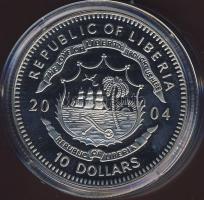 Libéria 2004. 10$ "Szabadság pillanatai-Simon Bolivar" T:PP Tanúsítvánnyal!